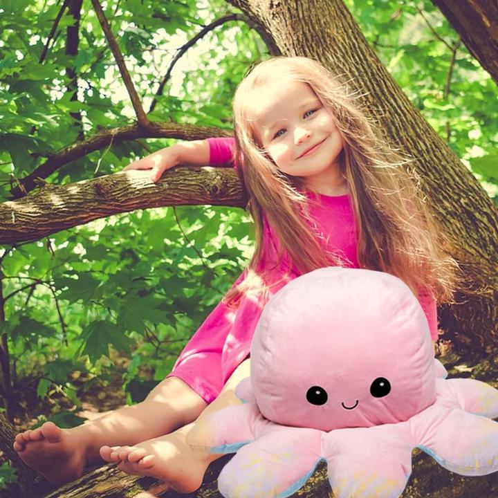 Produktbild Kunstify XXL Oktupus 80cm Pink Hellblau