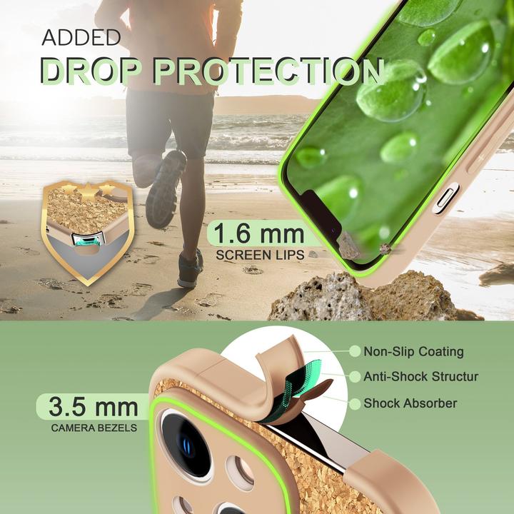 Actual product image Nalia Cork cover with silicone frame (Apple iPhone 14 Plus)