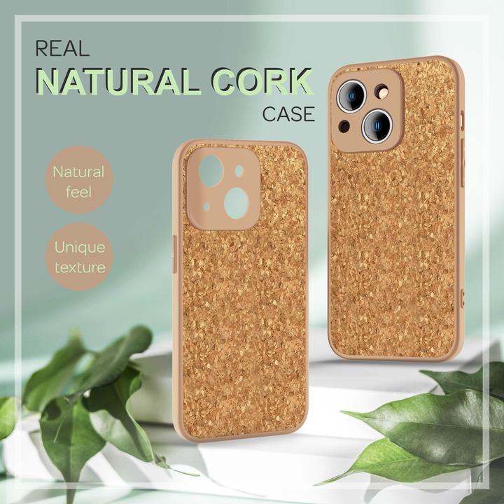 Actual product image Nalia Cork cover with silicone frame (Apple iPhone 14 Plus)