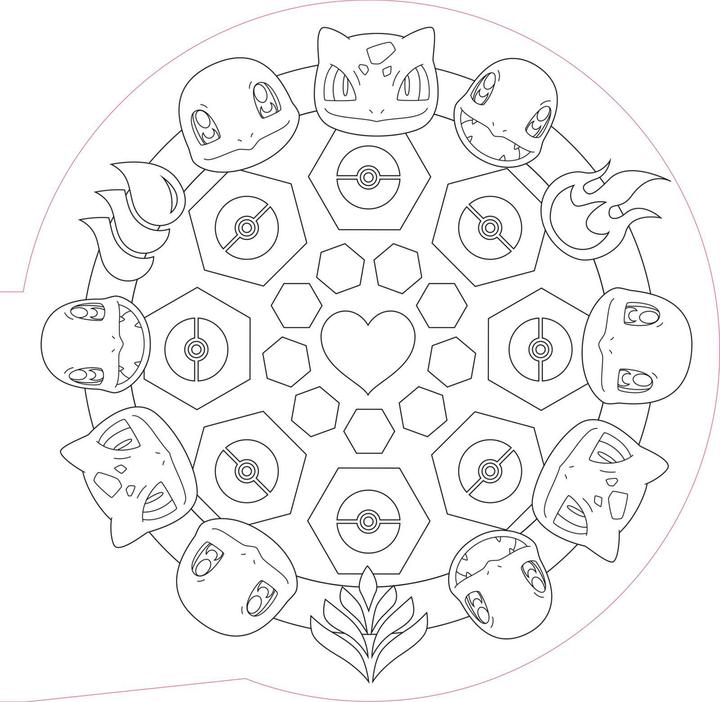 Actual product image Pokémon activity book: MANDALA colouring fun