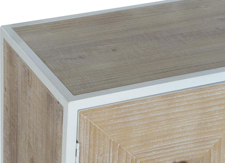 Actual product image DKD Home Decor Console White Metal Fir 120 x 35 x 90 cm (120 x 35 x 90 cm)