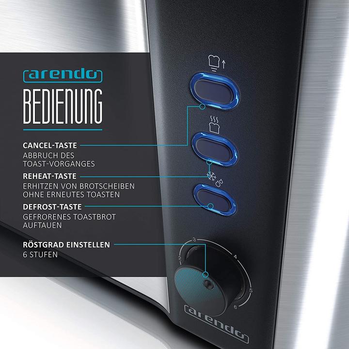 Image du produit Arendo Grille-pain à fente longue, 1500W
