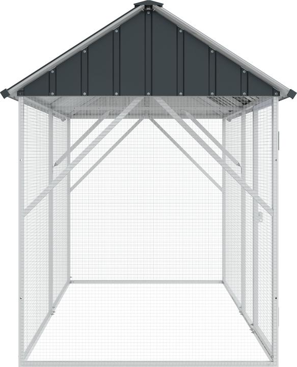 Immagine prodotto VidaXL Voliera per uccelli antracite 112x227x141 cm in acciaio