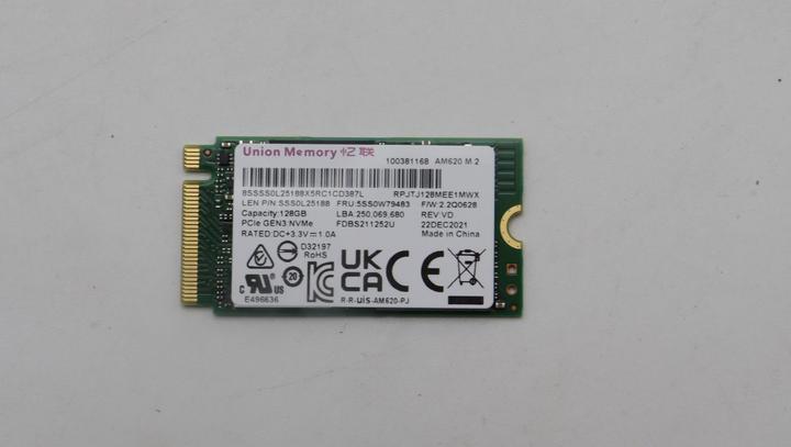 Actual product image Lenovo SSD M.2 2242 128GB FRU SSD (128 GB, M.2 2242)