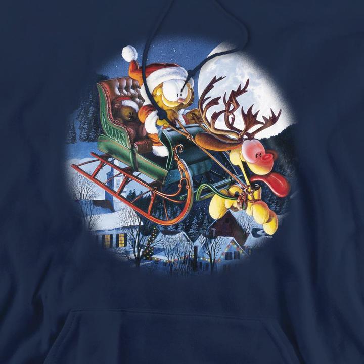 Immagine prodotto Garfield Moonlight Ride Felpa con Cappuccio Uomo (L)