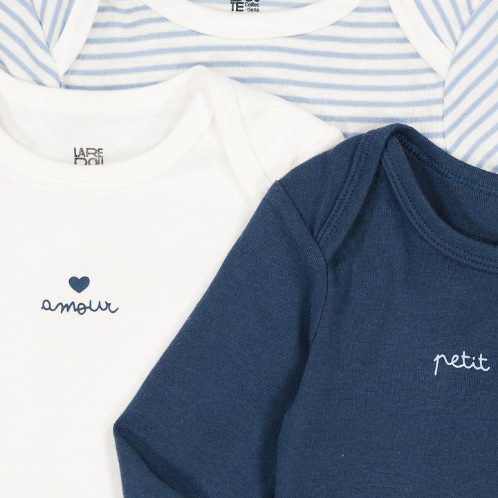Actual product image La Redoute Collections 3-Pack First Baby Bodysuits (92)
