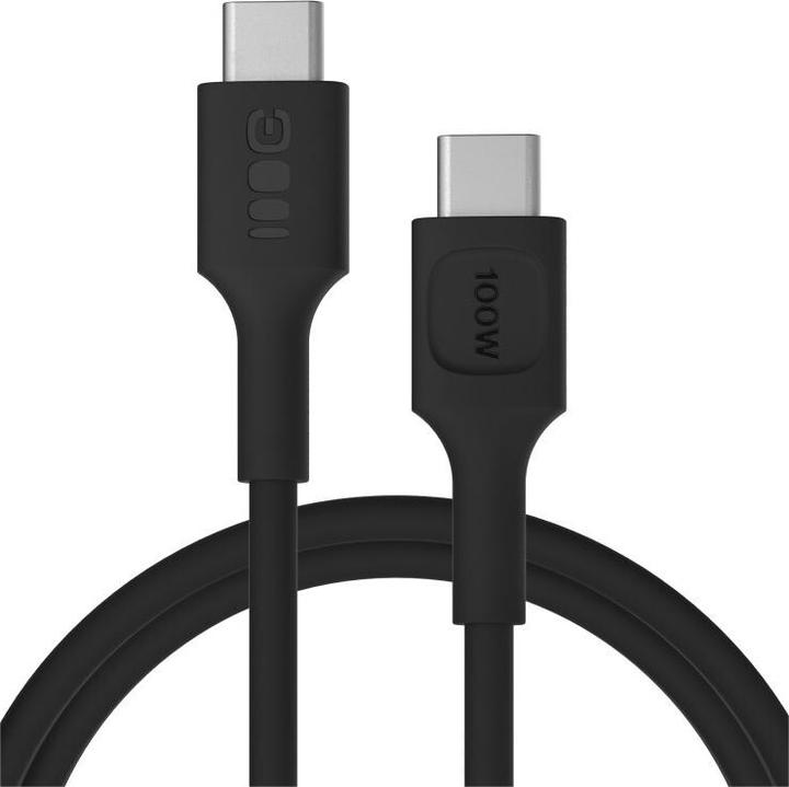 Produktbild GreenCell USB-C-zu-USB-C PowerFlex 100W Silikon-Kabel 1,2m schwarz (1.20 m, 100 W)