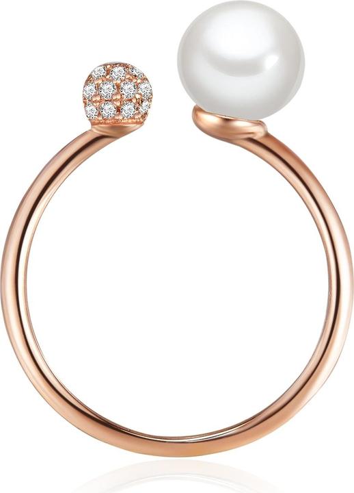 Immagine prodotto Valero Pearls Donna Argento Cubic Zirconia Perla d'acqua dolce coltivata Oro rosa - 10900 (52, 925 Argento)