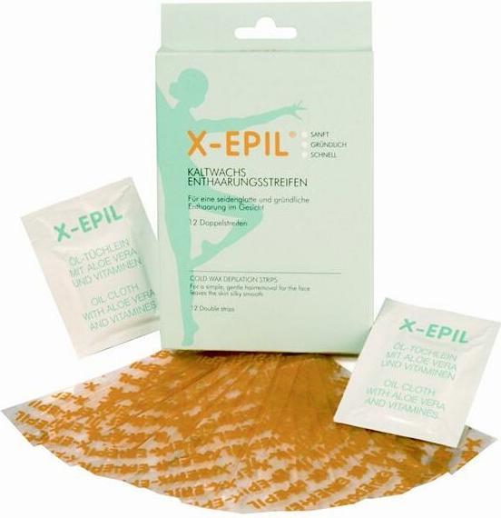 Produktbild X-epil Kaltwachsstreifen schmal f.d. Ges (12 x)