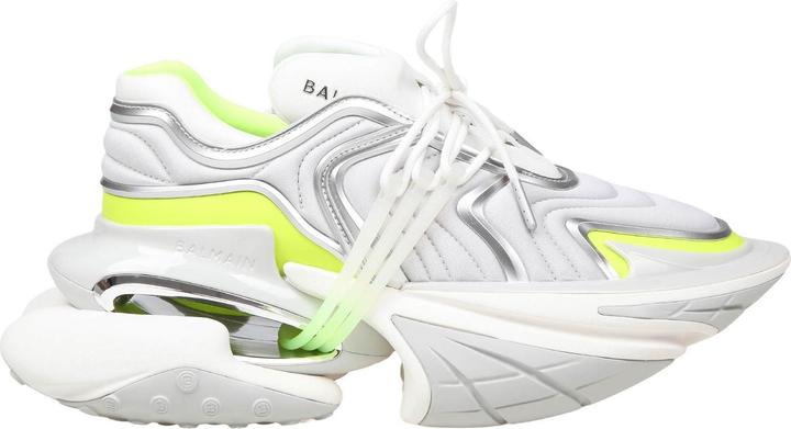 Actual product image Balmain unicorn wave sneakers in neoprene color white and yellow (42)