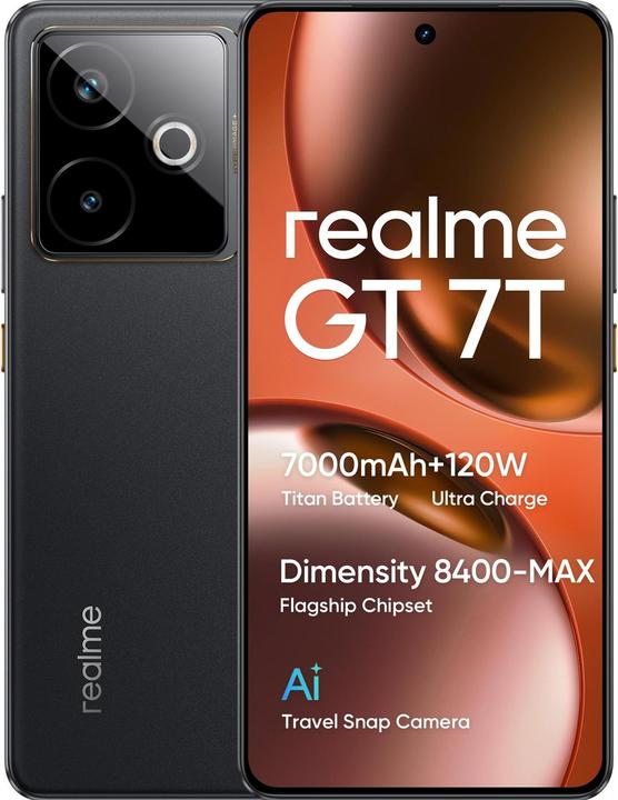 Produktbild realme GT 7T (512 GB, IceSense Black, 6.80", Dual SIM, 5G)