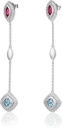 Breuning OHRSCHMUCK - ED.TOP.HELL/E.ROSA TURMALIN/Brill. 0,48 Ct. H/si (750/18 K Gold)