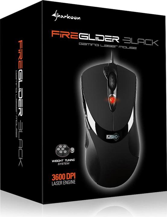 Actual product image Sharkoon FireGlider Black (Cable)