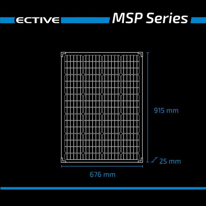 Produktbild Ective Solarpanel 120W 12V Solarmodul PV Modul Photovoltaik Solarzelle 120 Watt (120 W, 6.50 kg)