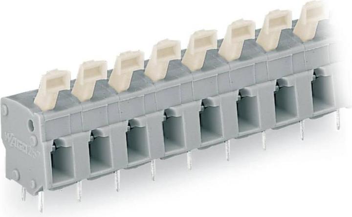 Actual product image Wago 257-552 Terminal block for printed circuit boards 0.08-2.5 qmm grey
