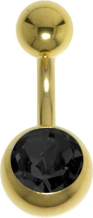 Bijouteria Bauchpiercing (Chirurgenstahl 316L, Premium Kristall, PVD Beschichtung (goldfarbig))