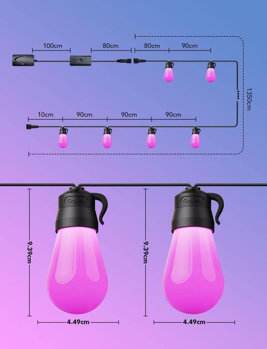 Produktbild Govee LED Lichterkette Smart RGBICW (15 m)