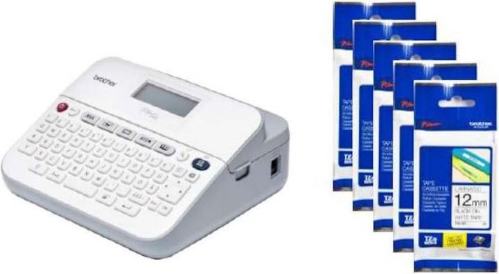 Actual product image Brother PT-D400BP + 5 free label tapes