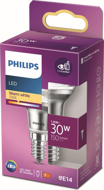 Actual product image Philips Lamp 1.8 W (30 W) E14 Warm white (E14, 1.80 W, 150 lm, 1 x, F)