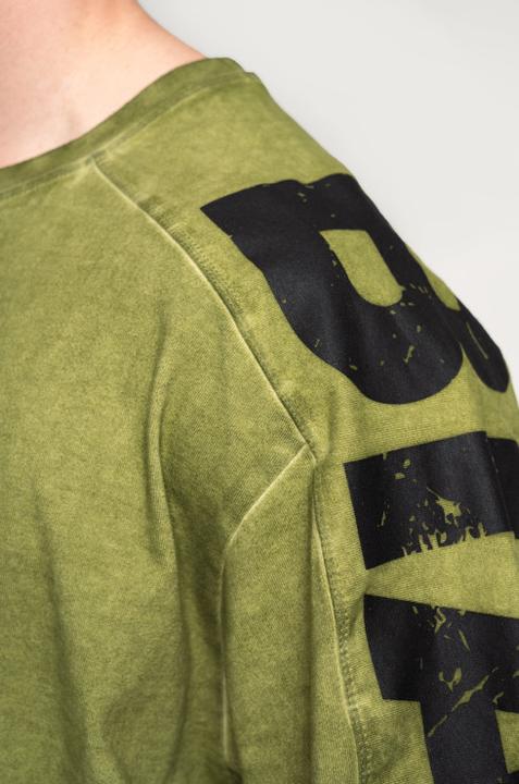 Actual product image Nebbia Washed-off Oversized T-Shirt Lifting Club 368 - green (M)