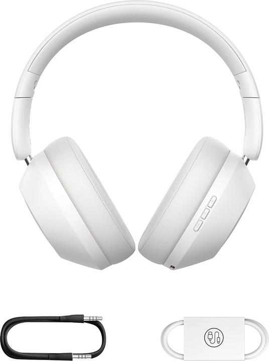 Actual product image Baseus Boss 30 Max Wireless Headphones (white) (NC, 50 h, Wireless)
