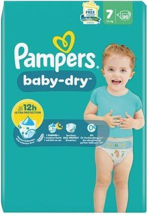 Actual product image Pampers Baby Dry Gr.7 Extra Large 15+kg Single Pack Windeln (Size 7, 20 Piece)