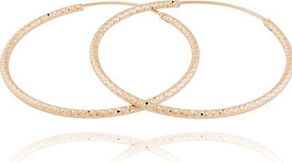 JVD Gold plated silver earrings rings SVLE0216XD5RO - Diameter: 4 cm
