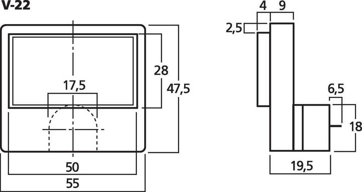Produktbild Monacor Einbaumessinstrument, VU-Beschriftung