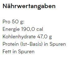 Nutritional values and ingredients MyProtein Maltodextrin (Neutral, 1 pcs., 5000 g)