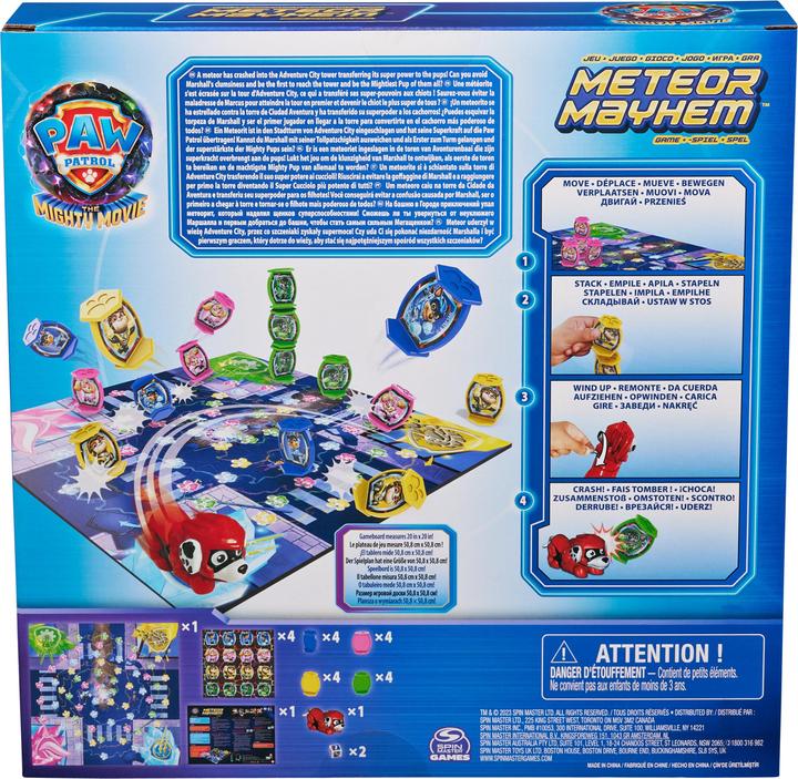 Actual product image Spin Master PAW Patrol : La Super Patrouille le film, Jeu Meteor Mayhem (Multilingual)