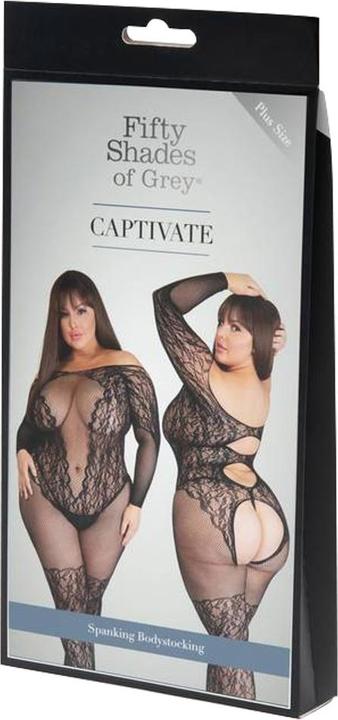 Actual product image Fifty Shades of Grey Captivate Bodystocking One Size Queen - Black (L)