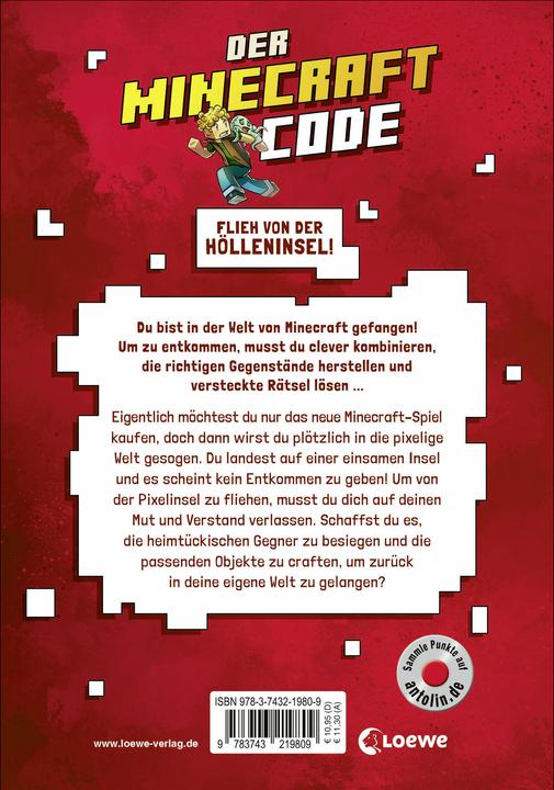 Actual product image Loewe Der Minecraft Code (Band 2) - Gefahr auf der Pixelinsel (German, Gauthier Wendling, Daniel Landes, Chiara Iacobelli, 2025)