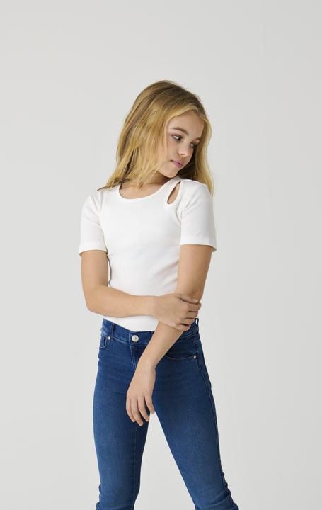 Actual product image Only Tight fit round neck top T-shirt (122)
