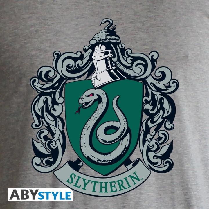 Actual product image ABYstyle HARRY POTTER - Tshirt Slytherin man SS grey green - premium (M)