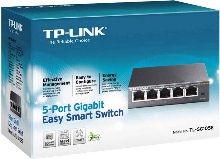 Actual product image TP-Link Tl-Sg105e (5 Ports)
