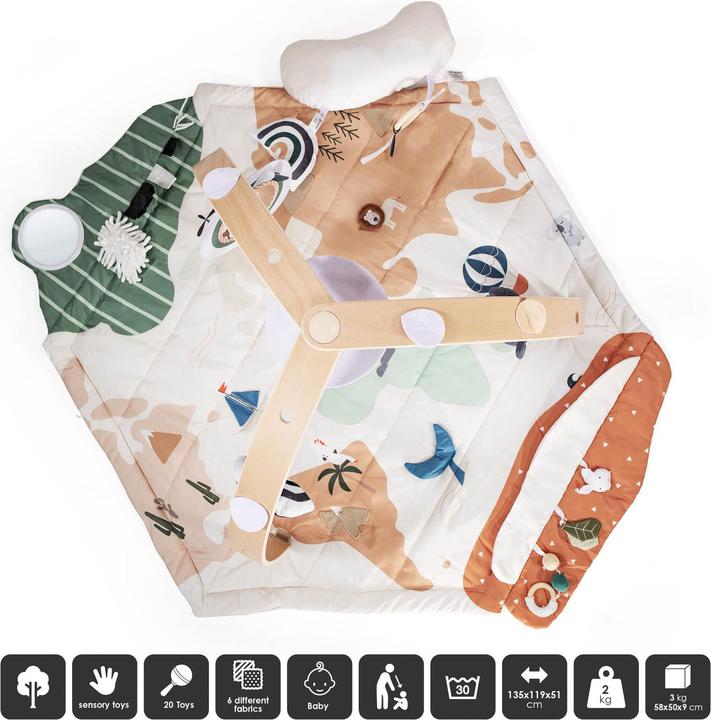 Actual product image BabyGo Bianca World play mat