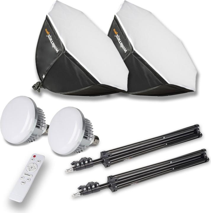 Walimex pro LED 60W Octagon (Riflettore ad ombrello, 65 cm)