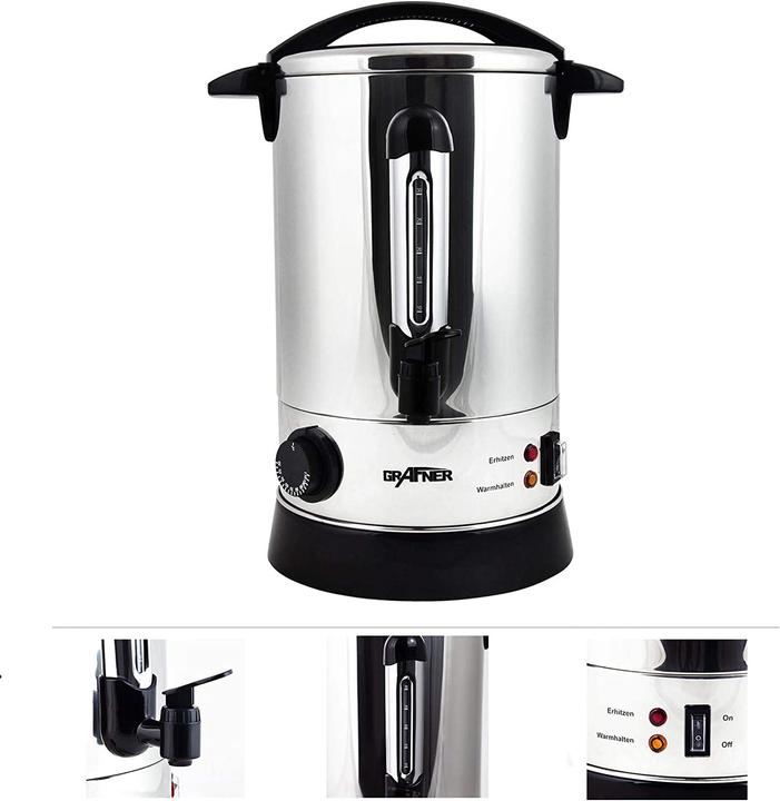 Image du produit Grafner XL Distributeur de boissons chaudes Chauffe-vin chaud 1500 watts 8,8 litres HG10741 (8.80 l)