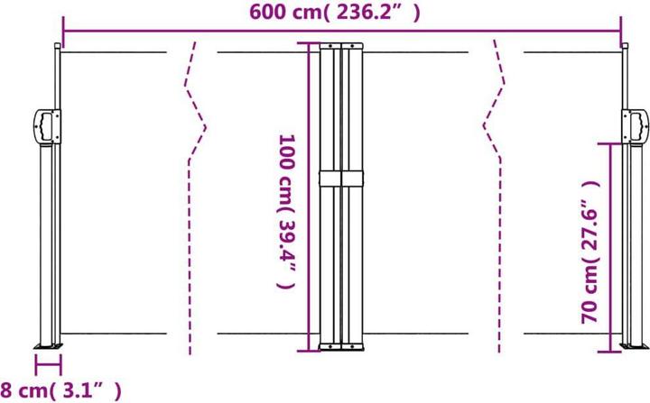 Image du produit VidaXL Store latéral extensible (6 m)