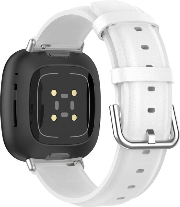 Produktbild Cover-Discount Fitbit Versa 3 / Sense - Lederarmband weiss