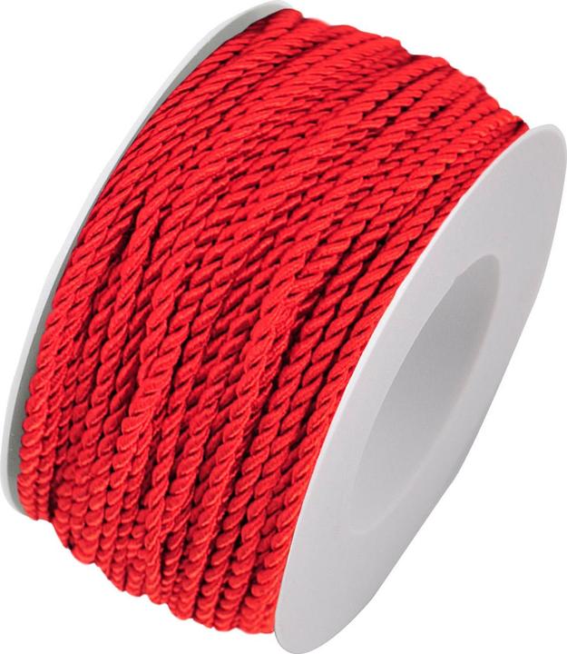 Goldina Seidenkordel 3mmx25m rot (Geschenkband, 1 x)