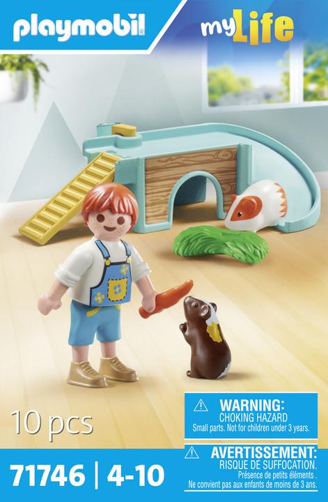 Image du produit Playmobil Garçon avec cochon d'Inde (71746, Playmobil Ma vie)