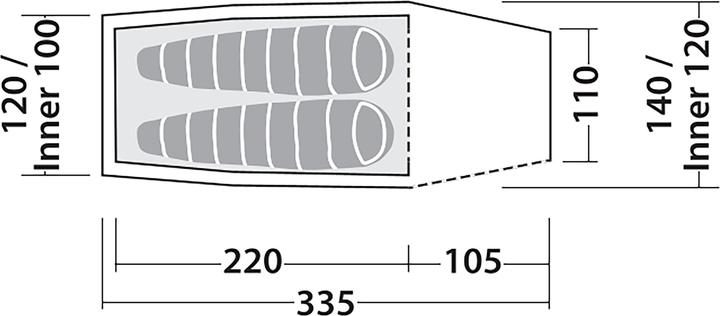 Produktbild Robens Sprinter 2 Lw (Kuppelzelt, 1.90 kg, 2 Personen)