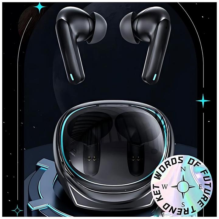 Actual product image Usams Dual-Mic Gaming Wireless Headphones - Black (Wireless)