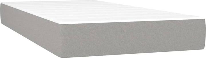 Produktbild VidaXL Boxspringbett mit Matratze Hellgrau Kleines Doppelstoff (190 x 190 cm)