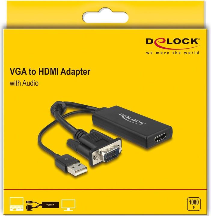Actual product image Delock VGA on (HDMI, 25 cm)
