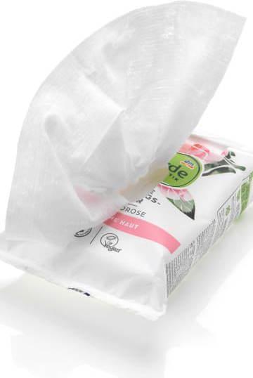 Image du produit dm alverde Lingettes nettoyantes à la rose sauvage bio (Chiffons de nettoyage)