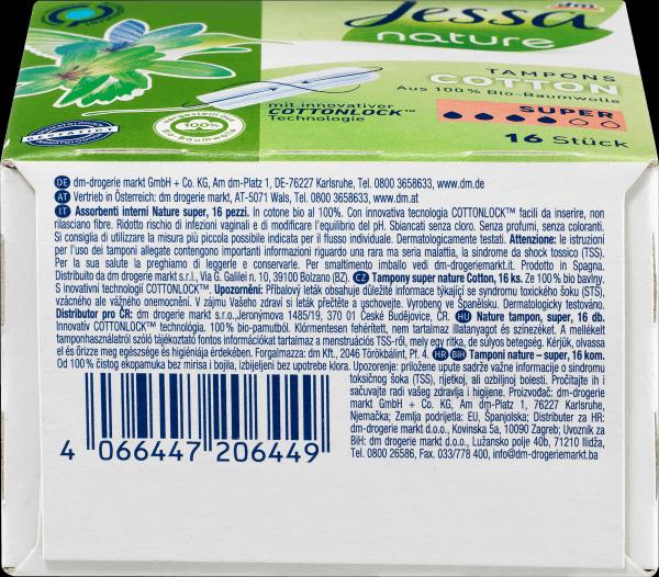 Produktbild dm Jessa Tampons Cotton Super nature