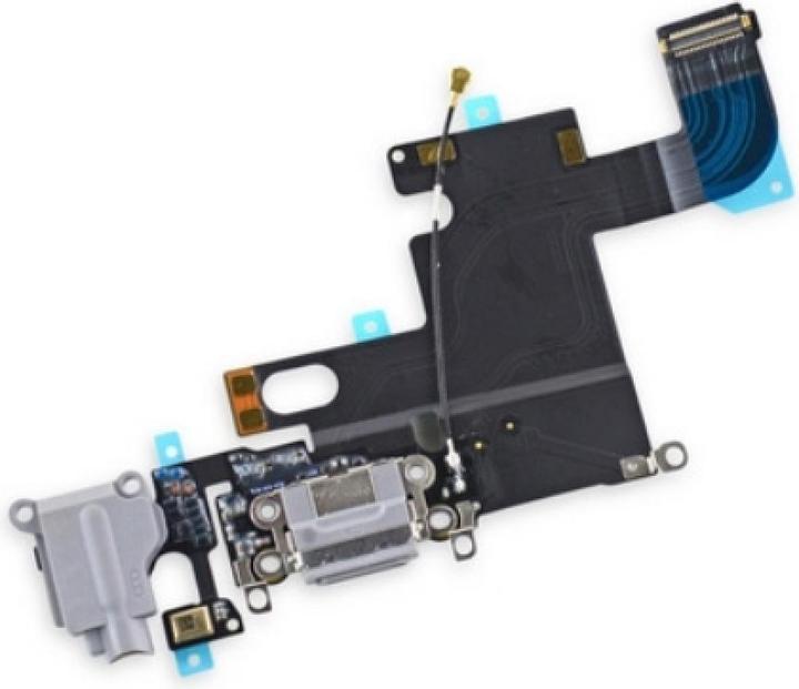Productafbeelding Foxconn iPhone 6 Lightning Dock Connector Audio Flex Microfoon grijs zwart (iPhone 6)