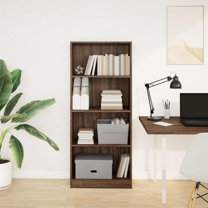 Produktbild VidaXL Bücherregal Regal Standregal Büroregal Aktenregal Braun Eichen-Optik (60 x 24 x 143 cm)